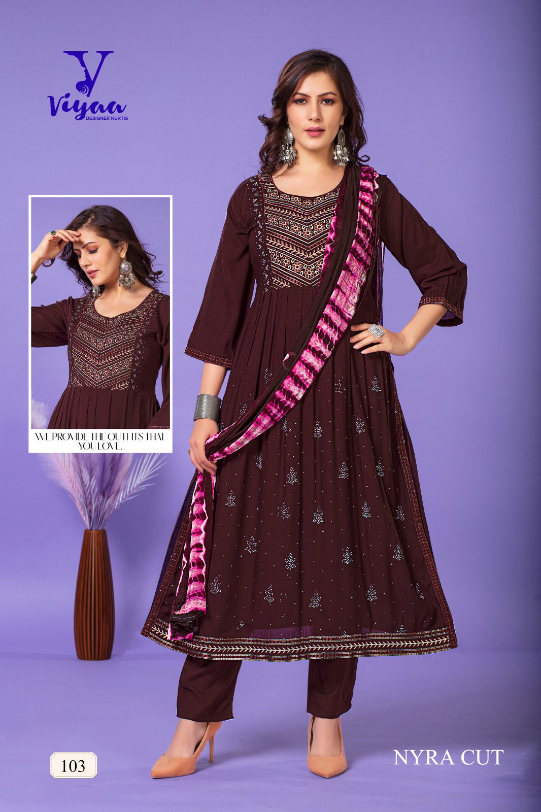 Glamour V1 By Viyaa Designer Kurti With Bottom Dupatta Catalog